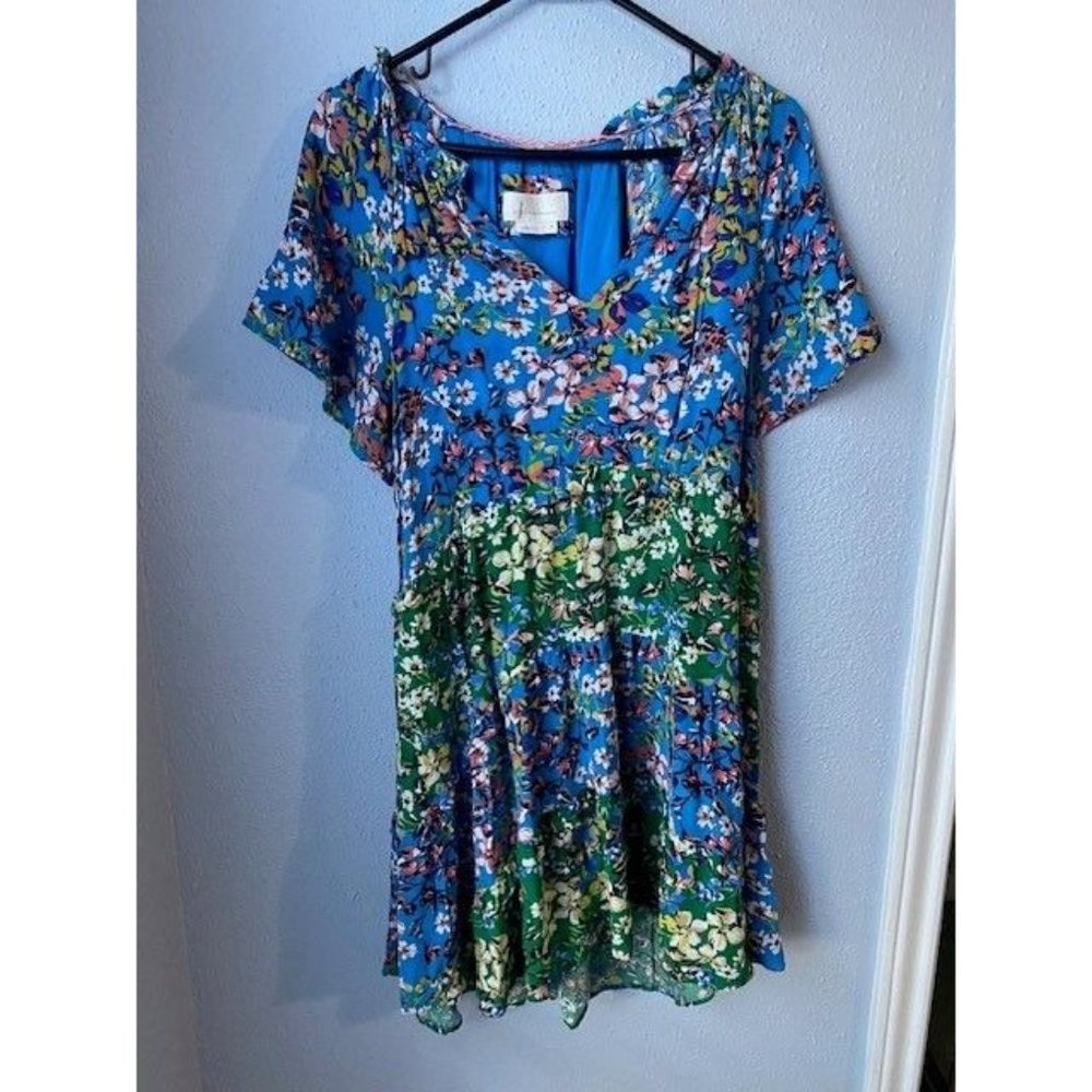 Floral V-Neck Ruffle Dress - Picture 2 of 5